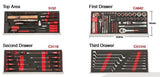123pcs 3-Drawer Portable Tool Chest